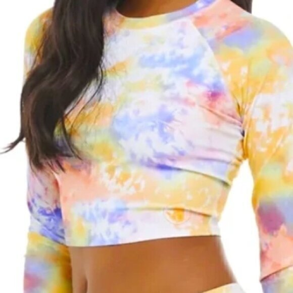 Body Glove Illusion Let It Be Cross-Over cropped Rash Guard -Women’s size small - Picture 1 of 14